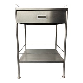 Contemporary Stainless Steel Utility Table For Sale
