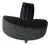 Modern Upholstered Curved Sofa With Cylindrical Backrest, Modern, Black Semi-Circular For Sale