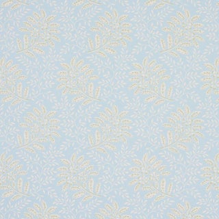 Schumacher Secret Garden Wallpaper in Light Blue - 11 Yards For Sale