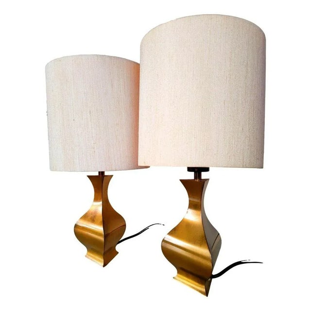 Couple of original table lamps from the 70s, high society production on design of architects Mountain Grillo and Tonello...