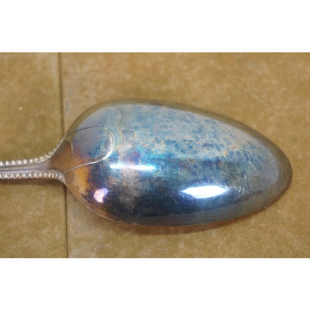 Antique Davis & Sons Silverplate Stuffing Serving Spoon 13" For Sale - Image 9 of 10