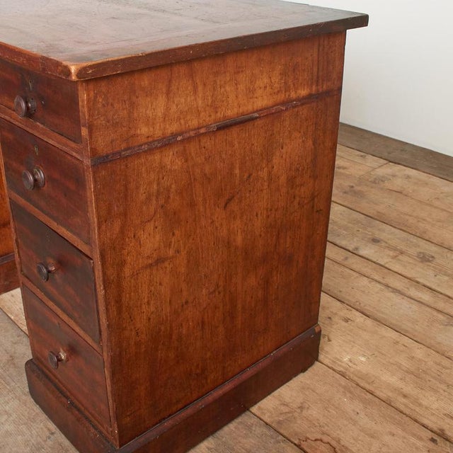 Vintage Victorian Pedestal Writers Desk, 1930s For Sale - Image 6 of 16