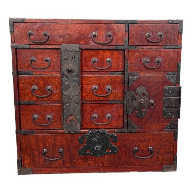Japanese Meiji Period Tansu Chest For Sale