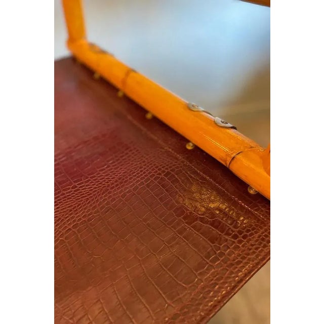 Director's Chair in Leather and Brass by Ryda Levi McGuire, 1960s For Sale - Image 12 of 18