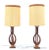 Pair of very nice looking, quality oiled walnut finish table lamps. The shades are as is and the bases are in excellent...