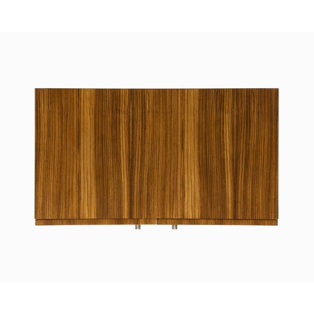 Pair of Vintage Mid Century Zebrawood and Chrome Cabinets by Milo Baughman For Sale - Image 10 of 15