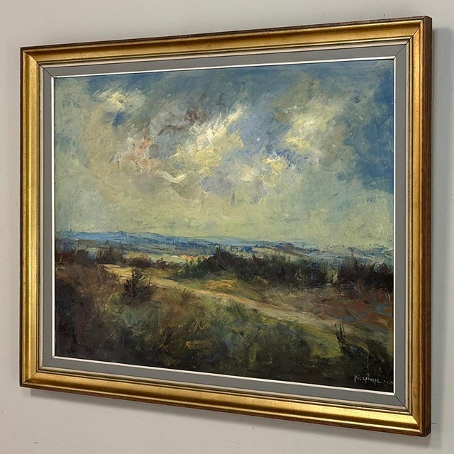 Impressionist Mid-Century Framed Oil Painting on Panel by Henri Lemoine For Sale - Image 3 of 18
