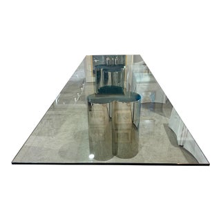 Attributed to Curtis Jeré Trefoil Dining Table With Glass Top For Sale