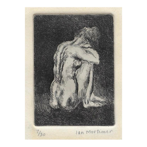 1970s Ian Mortimer Female Nude Etching