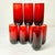 1940s Vintage Art Deco Boho Chic Hollywood Regency Ruby Red Tumbler Glasses - Set of 8 For Sale - Image 9 of 9