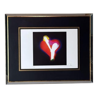 Late 20th Century Marco Lodola Silkscreen on Paper (No. 28/70) in Mirrored Frame For Sale