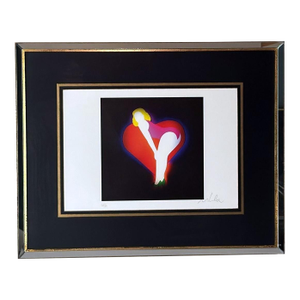 Late 20th Century Marco Lodola Silkscreen on Paper (No. 28/70) in Mirrored Frame