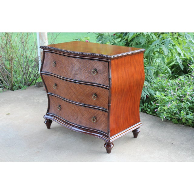 Ethan Allen Faux Bamboo and Rattan Chest of Drawers For Sale - Image 18 of 18