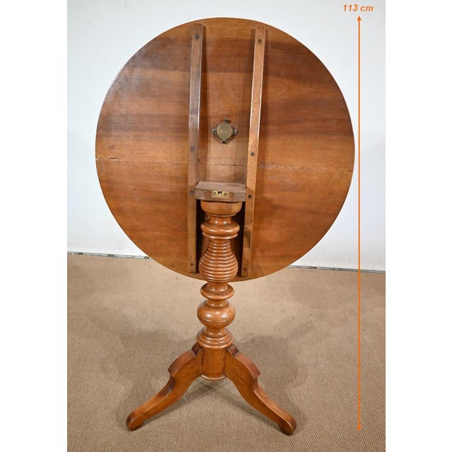 Late 19th Century Louis Philippe Style Walnut Pedestal Table For Sale - Image 16 of 18