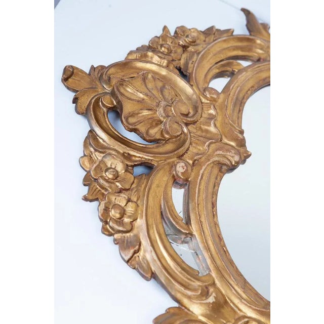 French Baroque Style Carved Giltwood Mirror, 1890s For Sale - Image 6 of 12