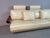 Mid-Century Italian Cream Leather Landscape Sofa with Chaise Longue and Integrated Table from Frighetto, Italy, 1980s, Set of 2 For Sale - Image 4 of 18