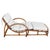 Restored Two-Strand "Half Moon" Rattan Cup Seat Chaise Lounge For Sale - Image 4 of 12