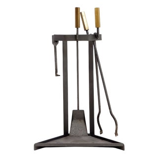 Fireplace Accessories with Stand by Afra & Tobia Scarpa, Set of 4 For Sale