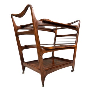 Brazilian Modern Bar Cart in Rosewood & Glass by Carlo Hauner, 1960s – Lot 212 For Sale