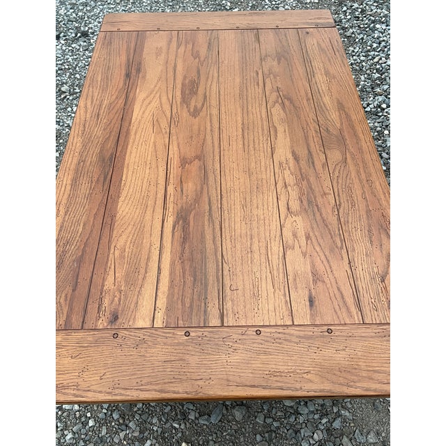 Broyhill Attic Heirlooms Farmhouse Oak Coffee Table For Sale - Image 9 of 10
