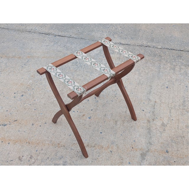 Vintage Wooden Vintage Scheibe Style Folding Luggage Rack Stand For Sale - Image 9 of 12
