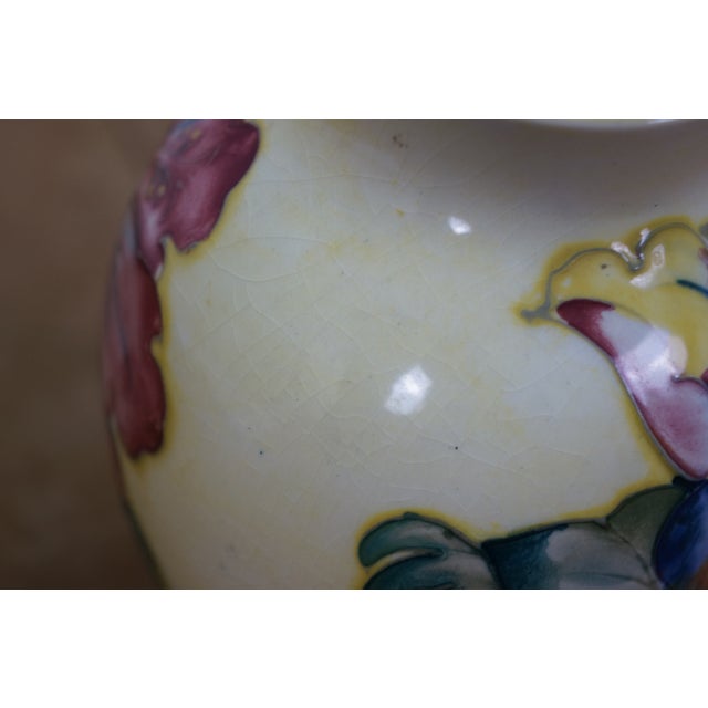 Mid Century British Walter Moorcroft Hibiscus Flower Baluster Bud Vase 5" For Sale - Image 13 of 13