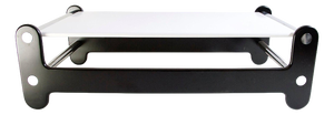 Black and White Coffee Table in Lacquered Wood and Chrome, Italy, 1970s
