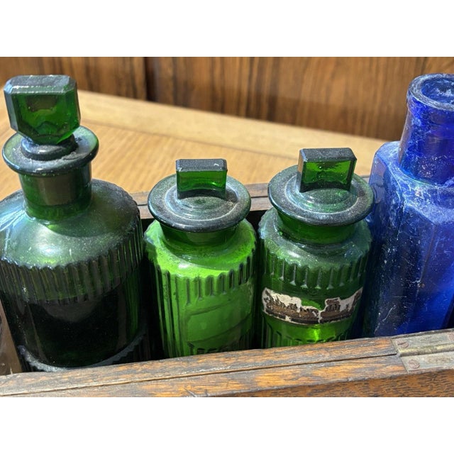 Wood Victorian Apothecary Cabinet with Contents For Sale - Image 7 of 18