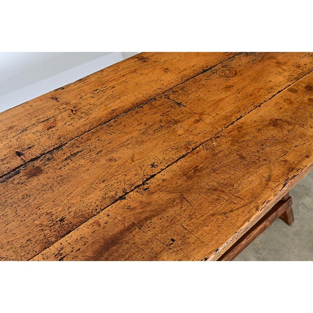 Brown French 19th Century Alpine Pine & Oak Cheesemaker 's Table For Sale - Image 8 of 12