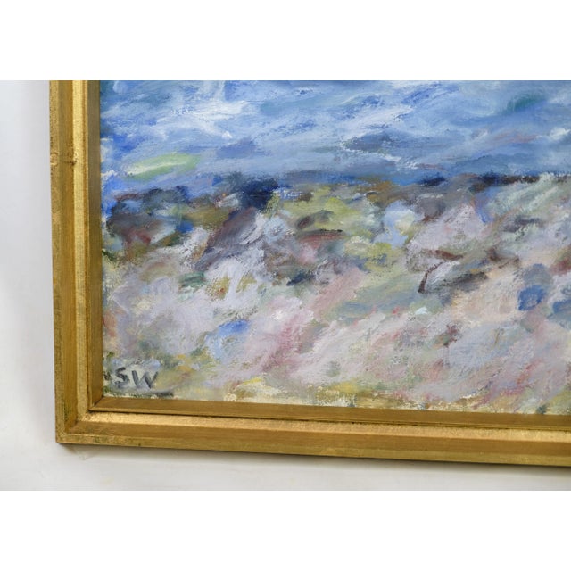 Oil painting on canvas with motif of beach and sea painted by Sixten Wiklund (1907-1986) from around the 1950s. In very...