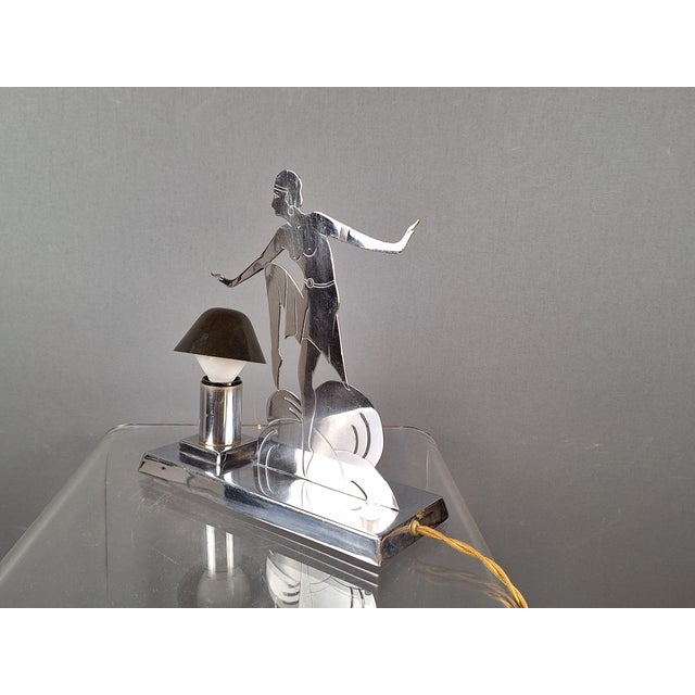 Art Deco Dancer Lamp from LW Paris, 1930s For Sale - Image 3 of 8