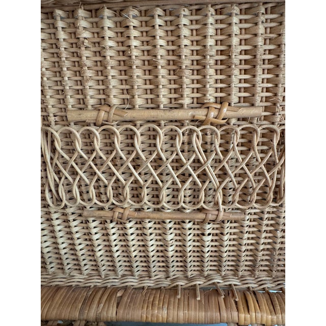 Antique French Rattan Trunk For Sale - Image 9 of 10