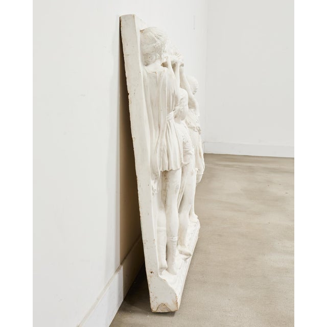 Early 20th Century Renaissance Style Plaster Relief Sculpture After Luca Della Robbia For Sale - Image 5 of 18