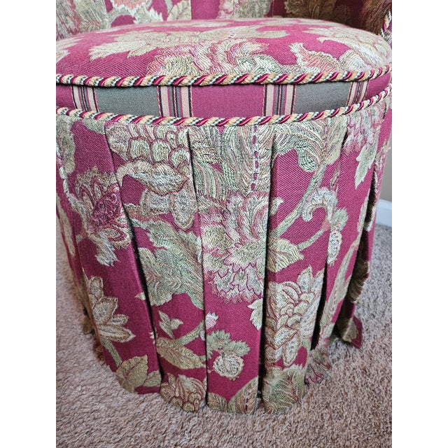 Skirted Vanity Slipper Chair Stool For Sale - Image 11 of 11