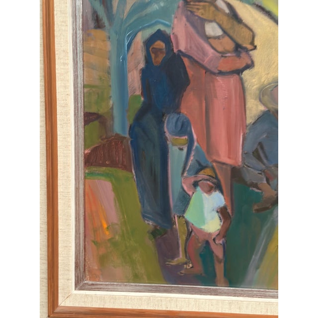 Margareta Wallin, Family in Tenerife, 1950s, Oil on Canvas, Framed For Sale - Image 5 of 17
