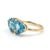 Double Heart Blue Topaz Ring, 925 Silver Heart Shape Gemstone Ring Us 7 For Sale - Image 4 of 4