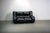 Italian Space Age Black Leather 2-Seater Sofa, 1985 For Sale - Image 14 of 14