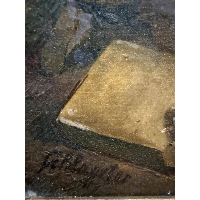 Karl Schlageter, Painter in the Studio, Oil Painting on Canvas For Sale - Image 7 of 13