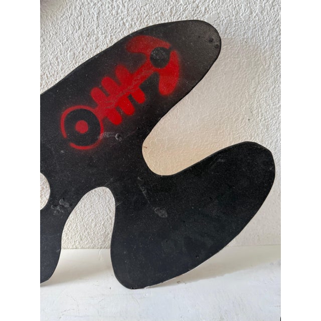 Carlos Betancourt, American (Born 1966) Abstract Sculpture Spray Paint and hand Painted Sculptural Wall Applique. Hand...