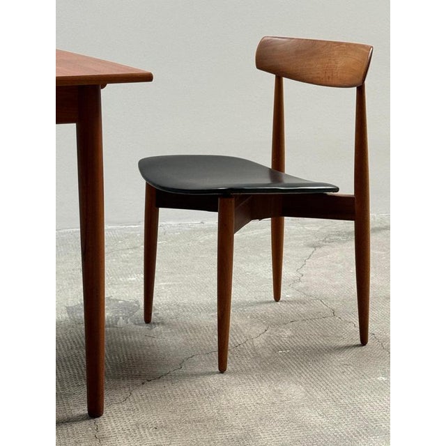 Vintage Danish Dining Chairs in Teak and Black Leather by H.W. Klein for Bramin, Denmark, 1960s, Set of 4 For Sale - Image 15 of 16