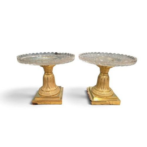 French Empire Gilt Bronze and Cut Glass Centrepiece Set, 1810, Set of 3 For Sale - Image 14 of 18