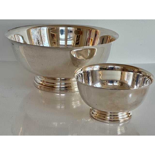 Silver 1980s Gorham Silver Bowls With Plastic Inserts For Sale - Image 8 of 8