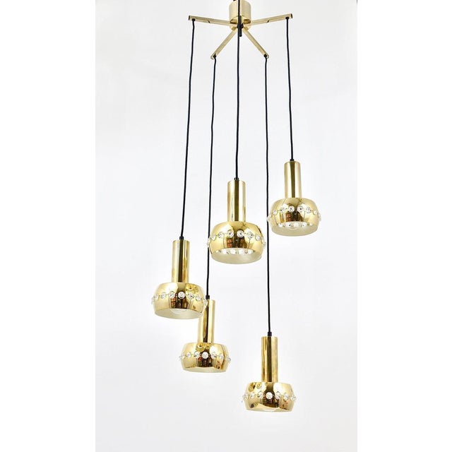 Austrian Cascade Pendant Light in Brass and Crystals from Bakalowits & Söhne, 1970s For Sale - Image 10 of 18
