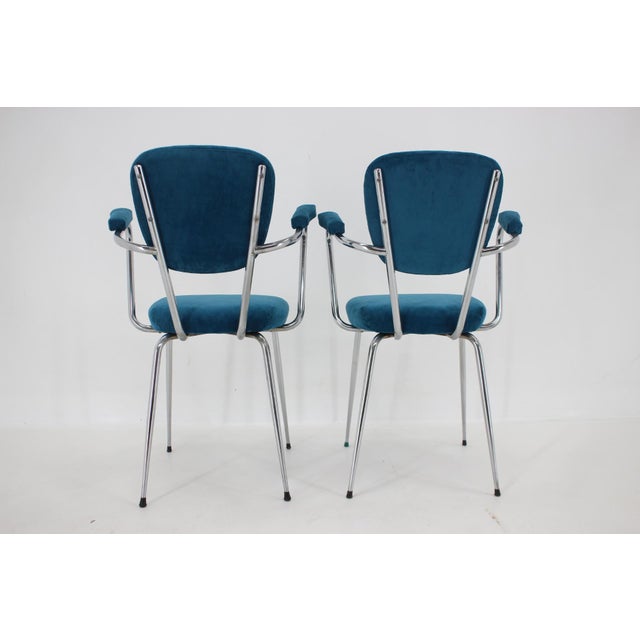 Textile Set of Italian Armchairs in Corduroy, 1960s For Sale - Image 7 of 16
