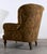 Sherrill Furniture Oversized Sherrill Tufted Scroll Arm Barrel Back Lounge Chair With Turned Legs & Brass Caps, Made in Usa Late 20th Century For Sale - Image 4 of 6