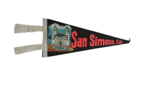 Vintage San Simeon, Cal. Felt Flag Pennant