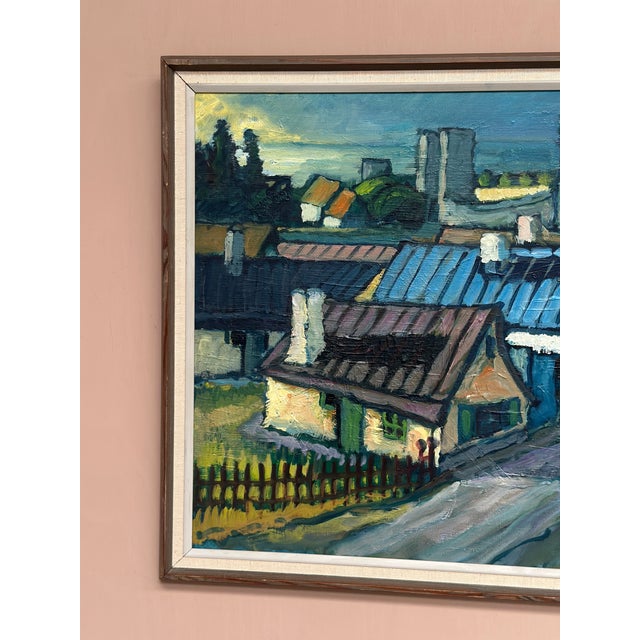 Mats Ahlberg, Northern District, Visby, 1960s, Oil on Panel, Framed For Sale - Image 11 of 18