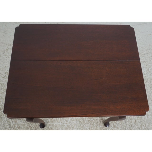 1990s Stickley Colonial Williamsburg Mahogany Drop Side Table For Sale - Image 5 of 18