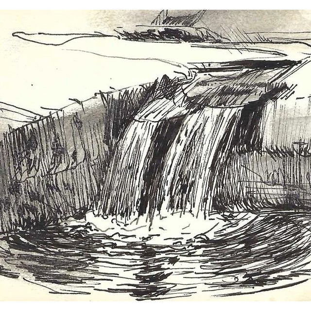 Ink and ink wash paper by Robert Henry Angeloch (1922-2011). Signed and estate stamp on the back. Bob Angeloch was born in...