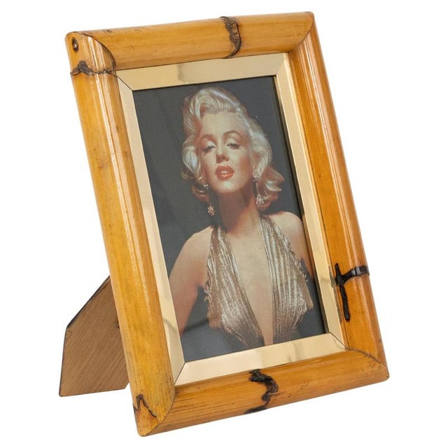 Midcentury Rectangular Picture Frame in Bamboo and Glass, 1970s For Sale - Image 14 of 14